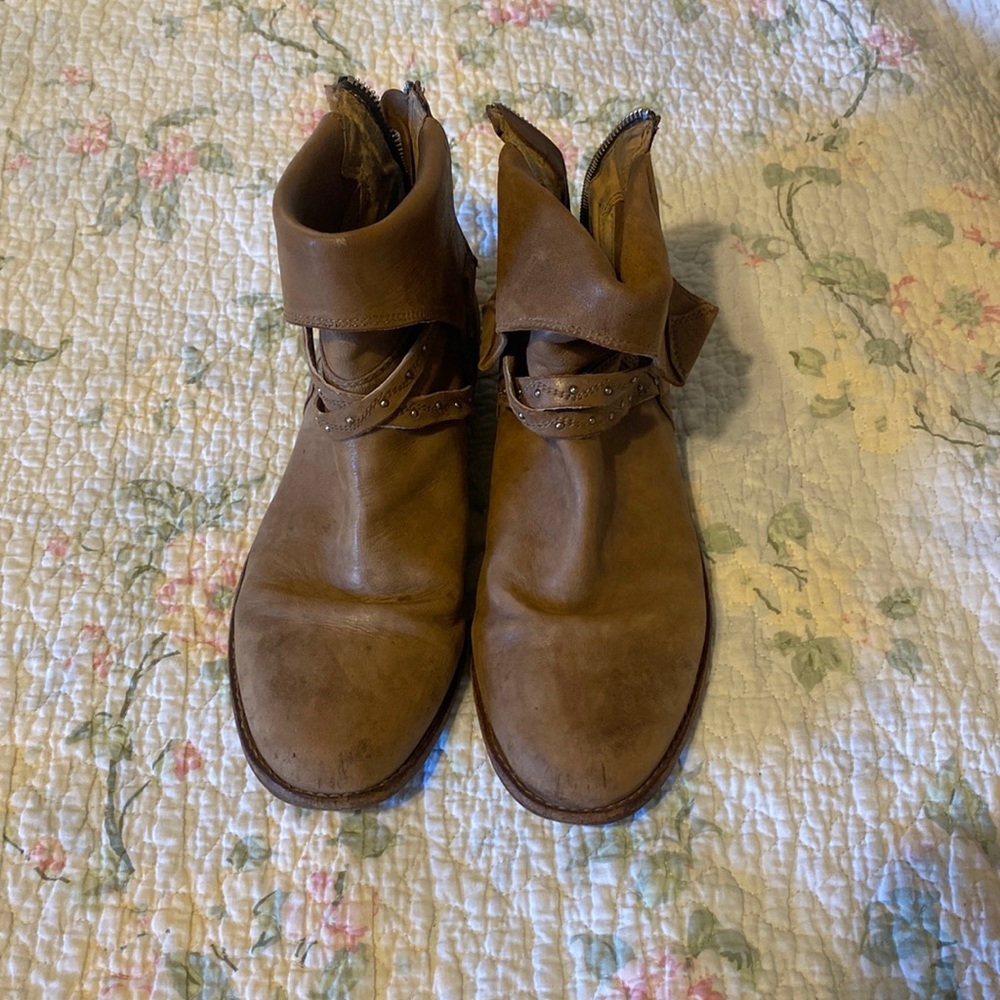 Free people tan booties